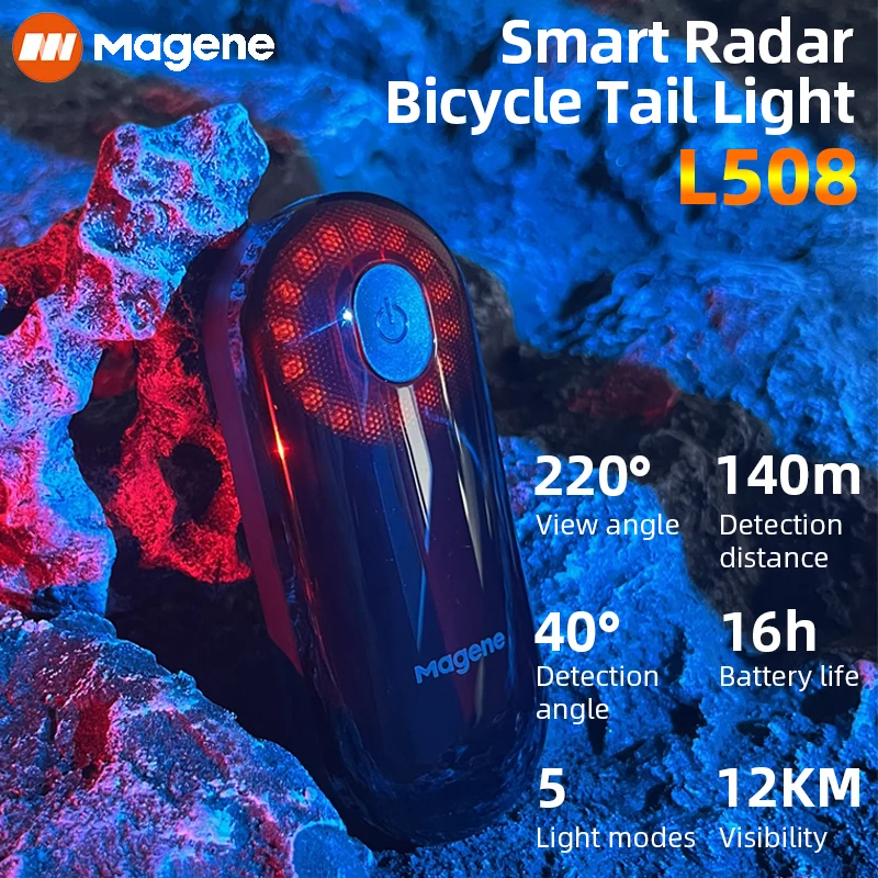 Magene Intelligent Radar Bike Light Warning Bicycle Lamp Bluetooth ANT+ Flashlight Rear Light Bicycle  Computer Bike Accessories