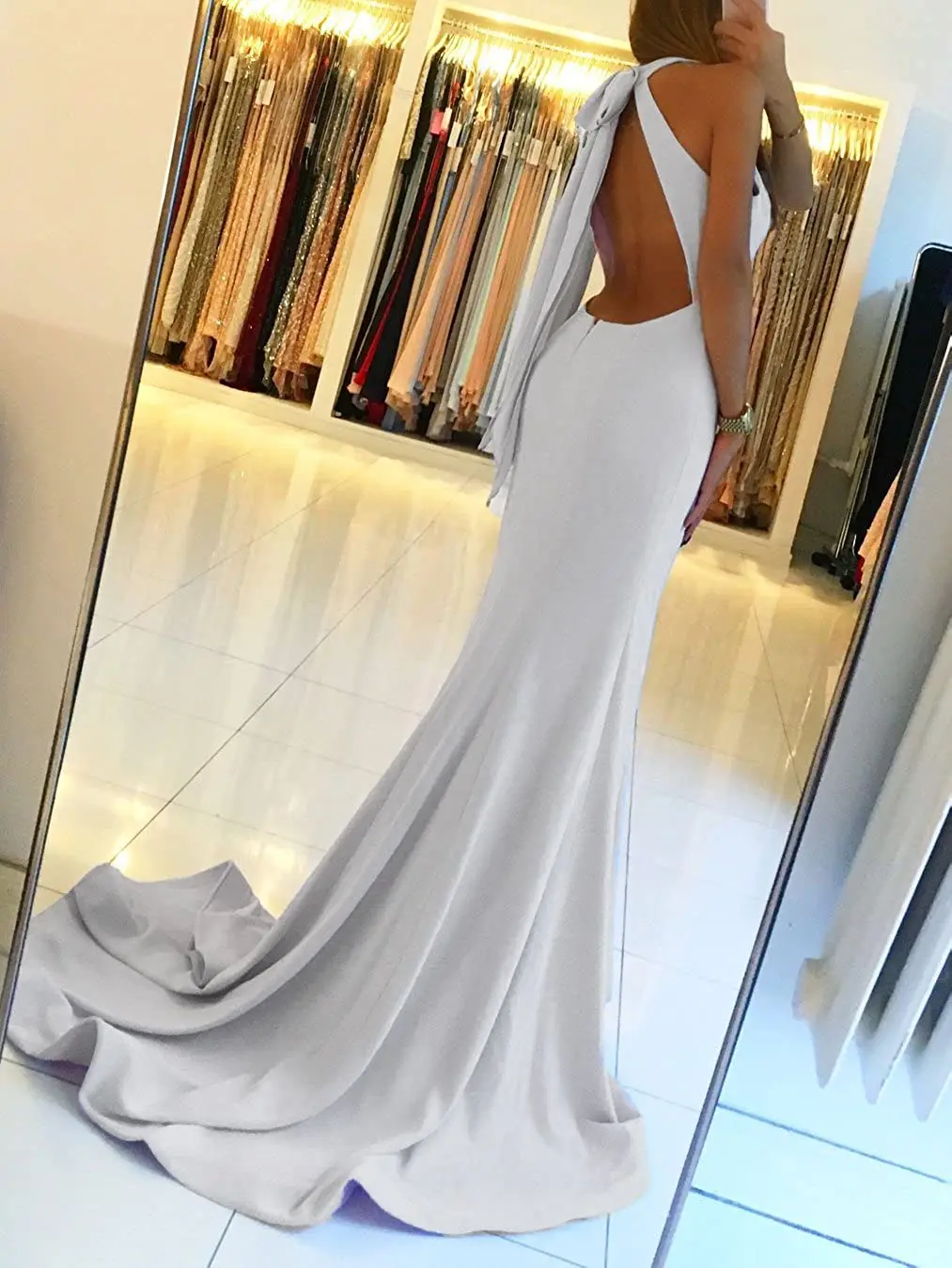 

Charmingbridal Women's Sexy Mermaid Prom Dress Long Side Split Halter Evening Gowns Party Maxi Dresses Vestidos De Fiesta 2022