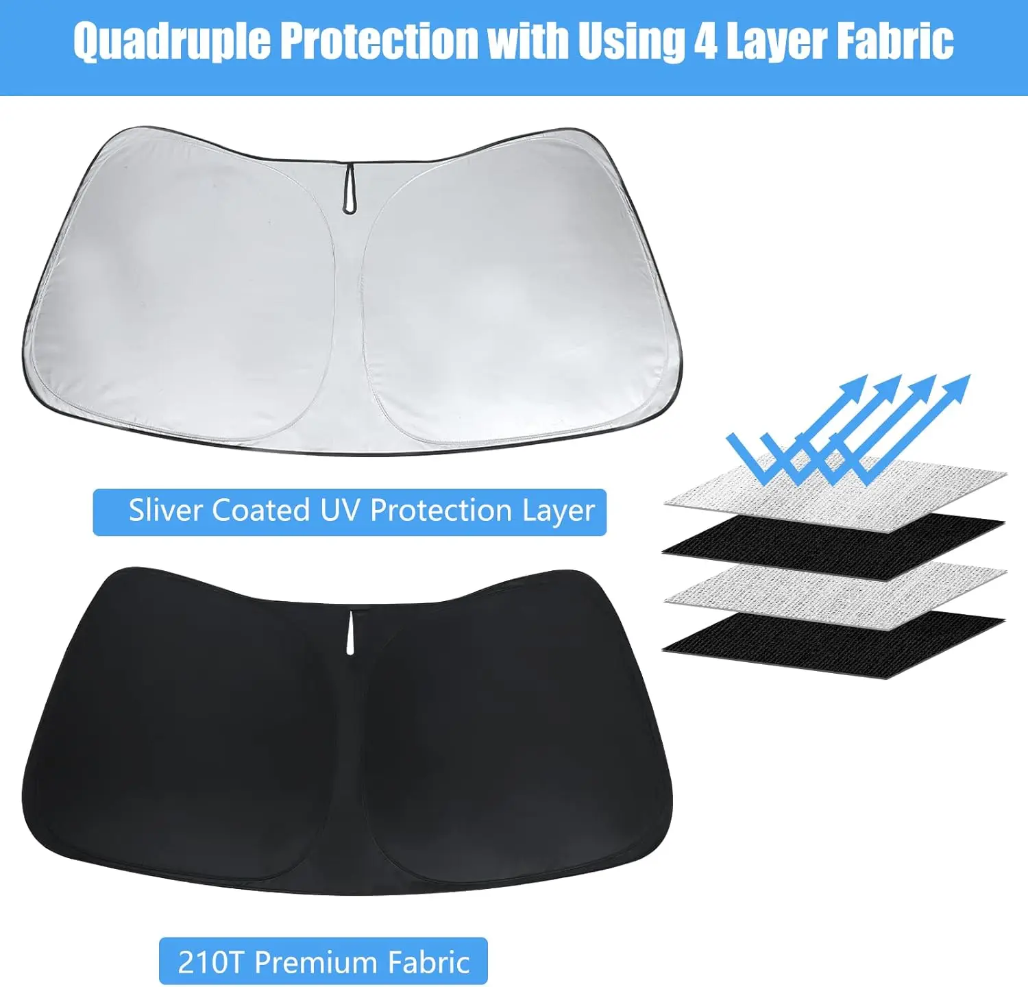 Pare-soleil de pare-brise de voiture personnalisé adapté 2010-2025 Dodge RAM 1500 2500 3500 accessoires de camion pare-soleil pliable pare-soleil protecteur F