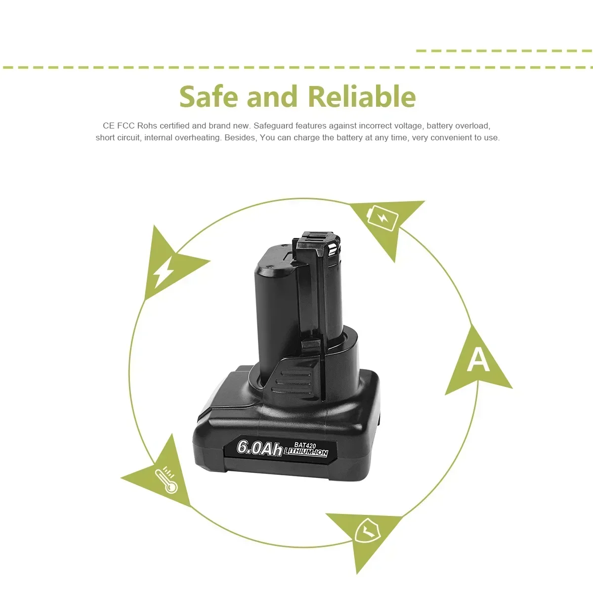 For Bosch Battery BAT420 Rechargeable 12V/3.0Ah/6.0Ah Li-ion Battery For Bosch BAT411 BAT412A BAT413A Power Tool Battery