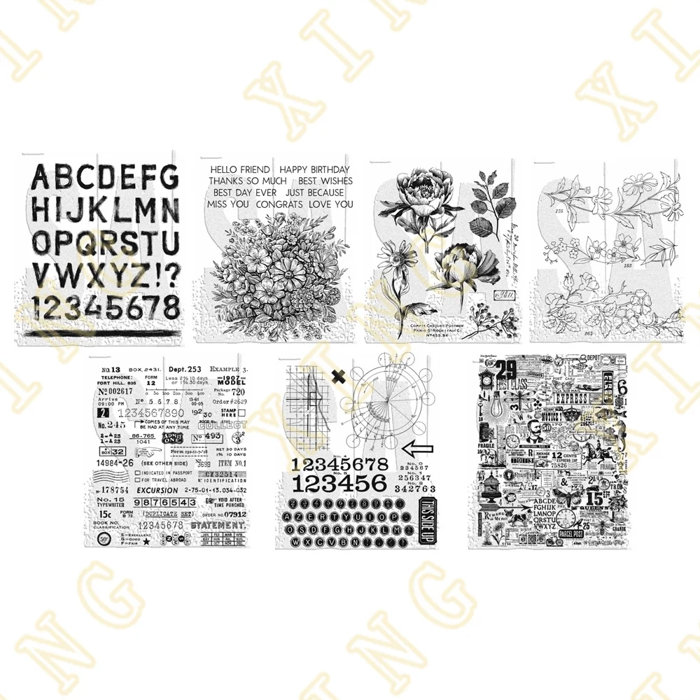 

New Christmas Hodgepodge Alphabet Metal Cutting Dies and Clear Stamps Scrapbooking Craft Supplies DIY Make Photo Album Embossing