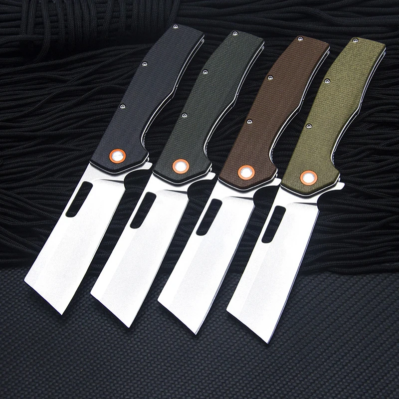 Kesiwo GT955 Utility EDC Folding Knife Fiberflax Handle Flipper Open Liner Holder Outdoor Camping Hunt Fruit Kitchen Knives