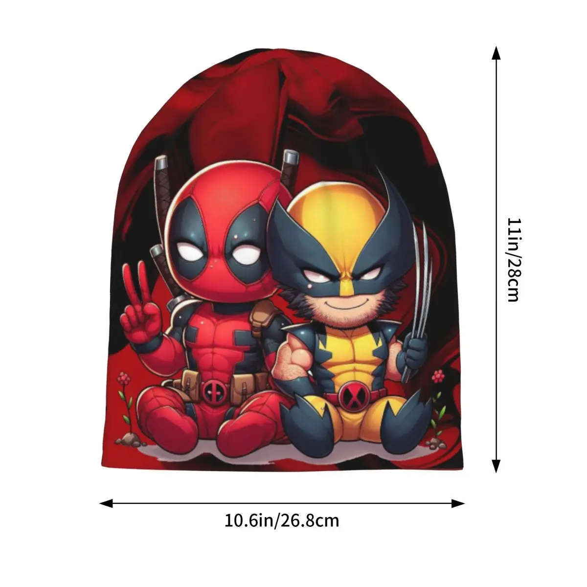 Hat 2024 MARVEL Video Thin Caps For Men Women Deadpool & Wolverine Skullies Beanies Ski Caps Soft Bonnet Hats