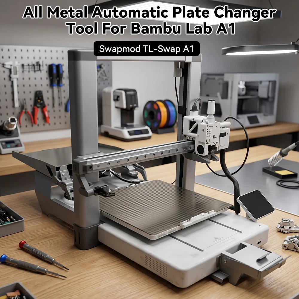 FYSETC Metal Version Swapmod TL-Swap A1 Automatic Plate Changer Mechanical Swap System Upgraded 3D Printer kit for Bambu lab A1