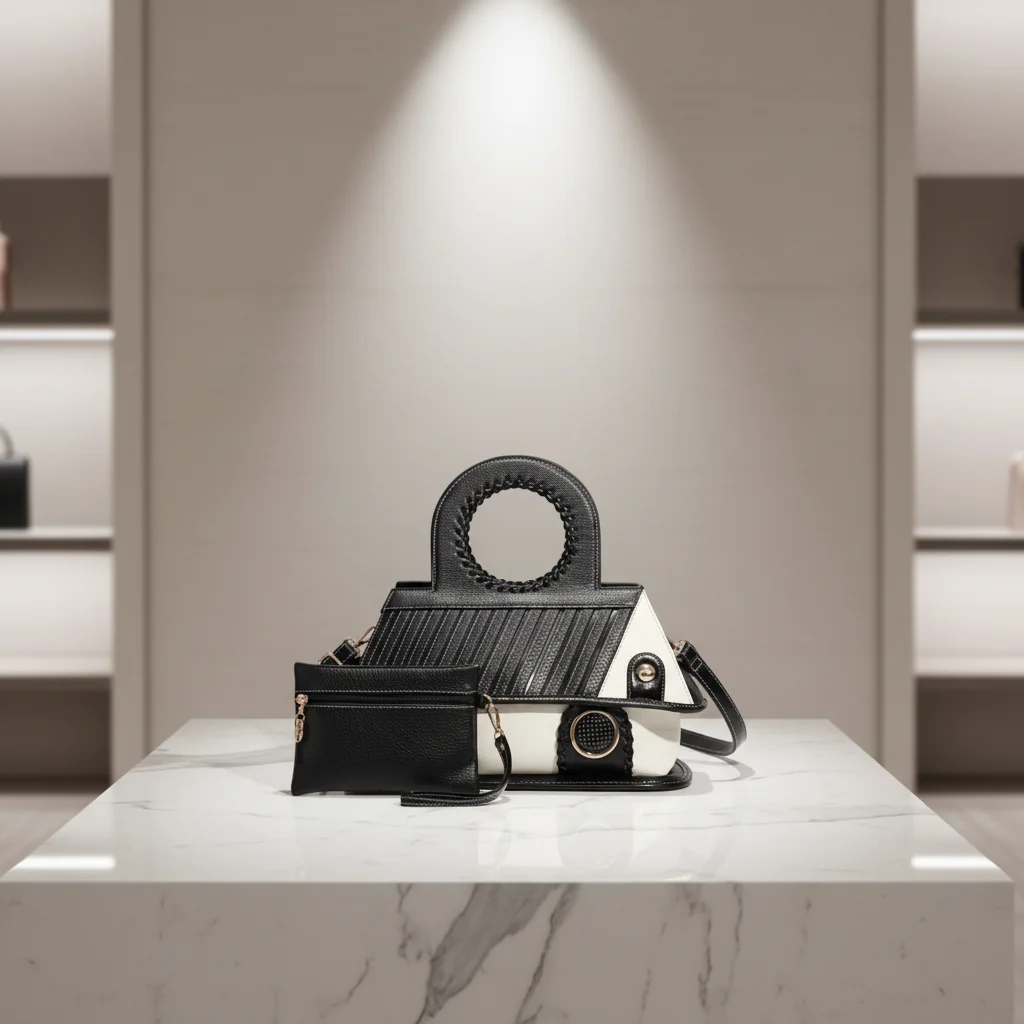 Cross-border Fashion Contrast Color Women's Bag Large Capacity European American Style Handbag High-quality Hot-selling Handbag