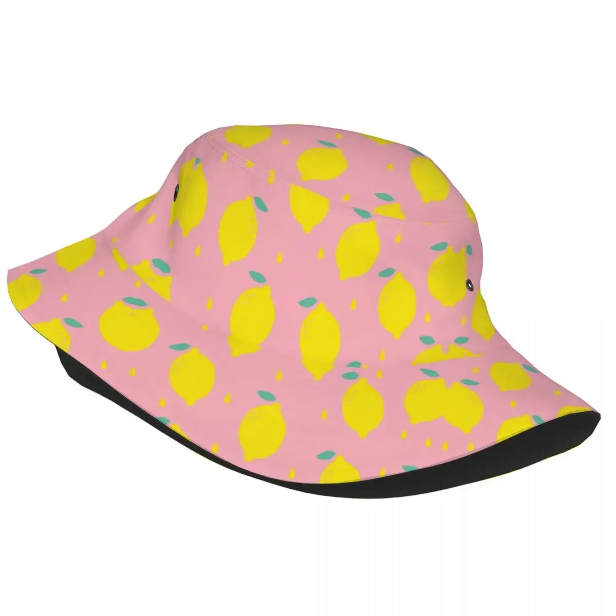 Sweet Lemon Pattern Bucket Hat Men Women Unisex Fashion Citrus Fruit Summer Fisherman Cap