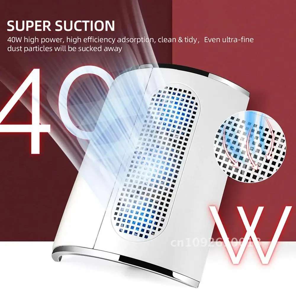 3 Fans Fan Zuig Professionele Nagel Stofafscheider 40 W Stof Voor Cleaner Nail Extractor Nagels Vacuüm Krachtige Nagel manicure