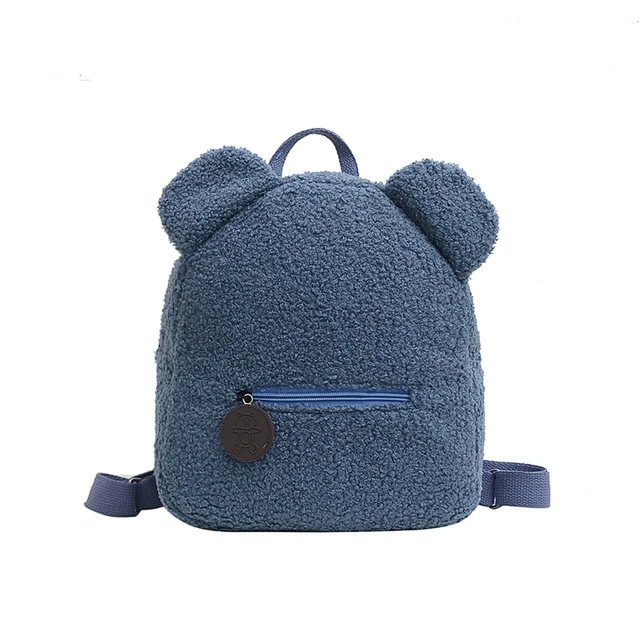 NONE Niedlicher Bär Plüsch Rucksack bestickt Name Herbst Winter Kinder Outdoor Umhängetaschen individuelle personalisierte Kinder Geschenktaschen 3