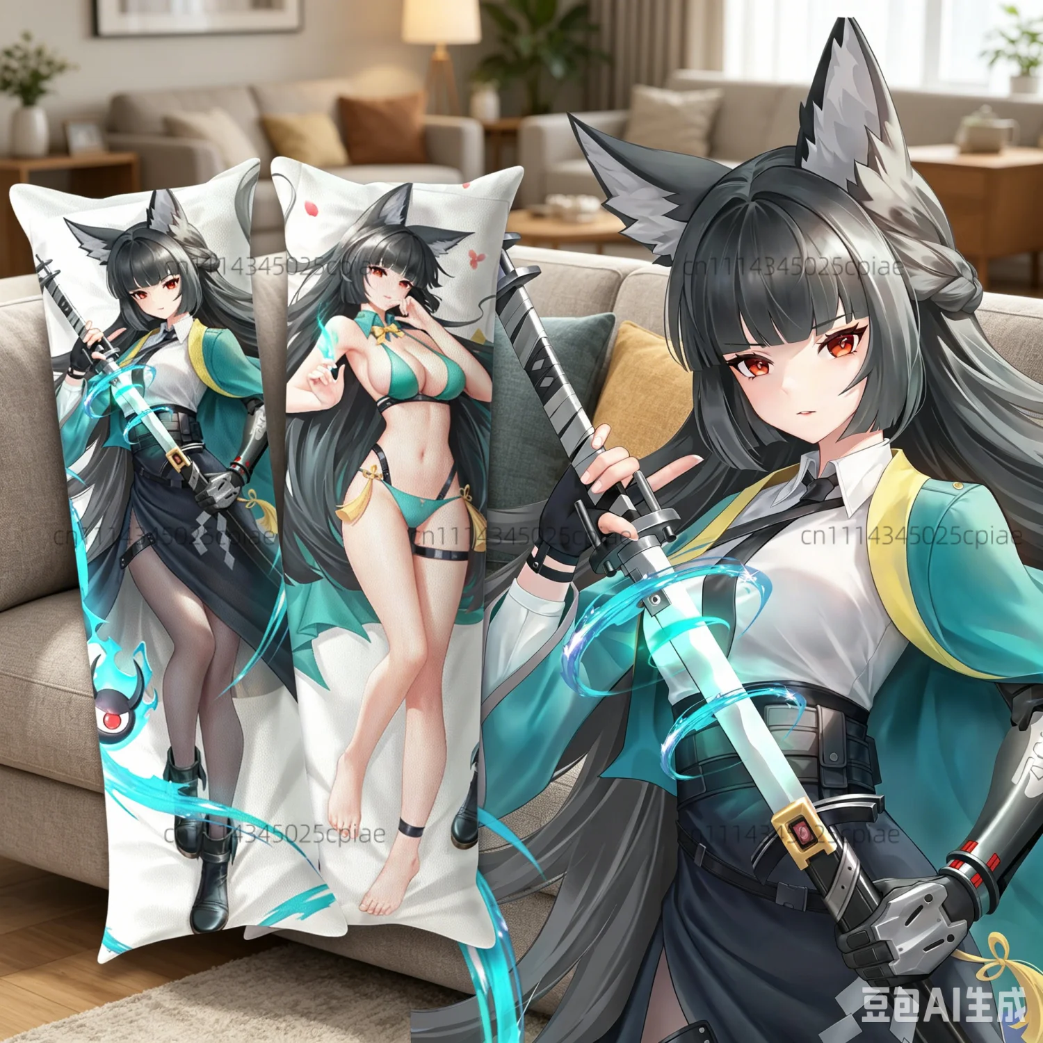 Anime Zenless  Zone Zero Body Pillowcase Two-Sided Print Life-Size Pillow Cover Bedroom Decor Soft Long Dakimakura Cushion Cover - view 4