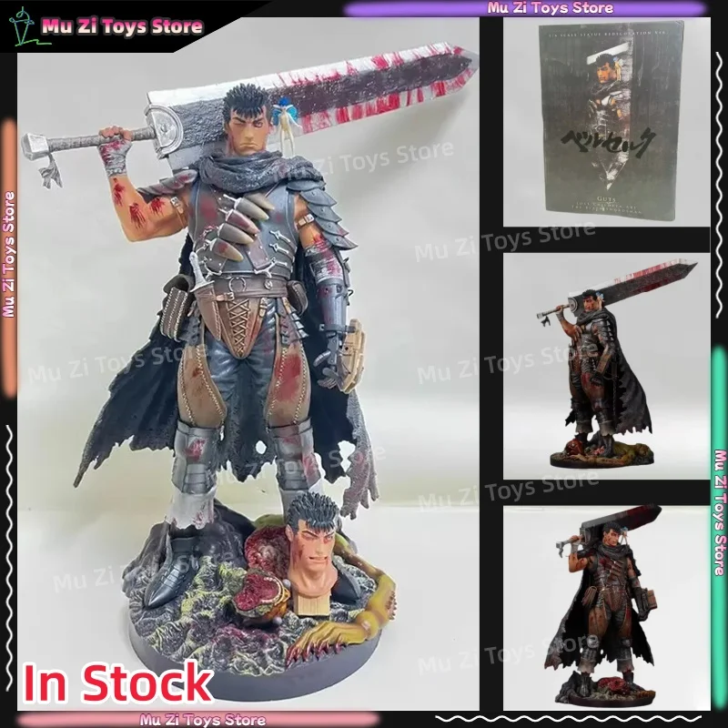 32cm Berserk Figur Guts Actionfiguren mit Zwei Köpfen PVC Sammlermodell Puppen Schreibtischdekoration Statue Spielzeug Geburtstagsgeschenke