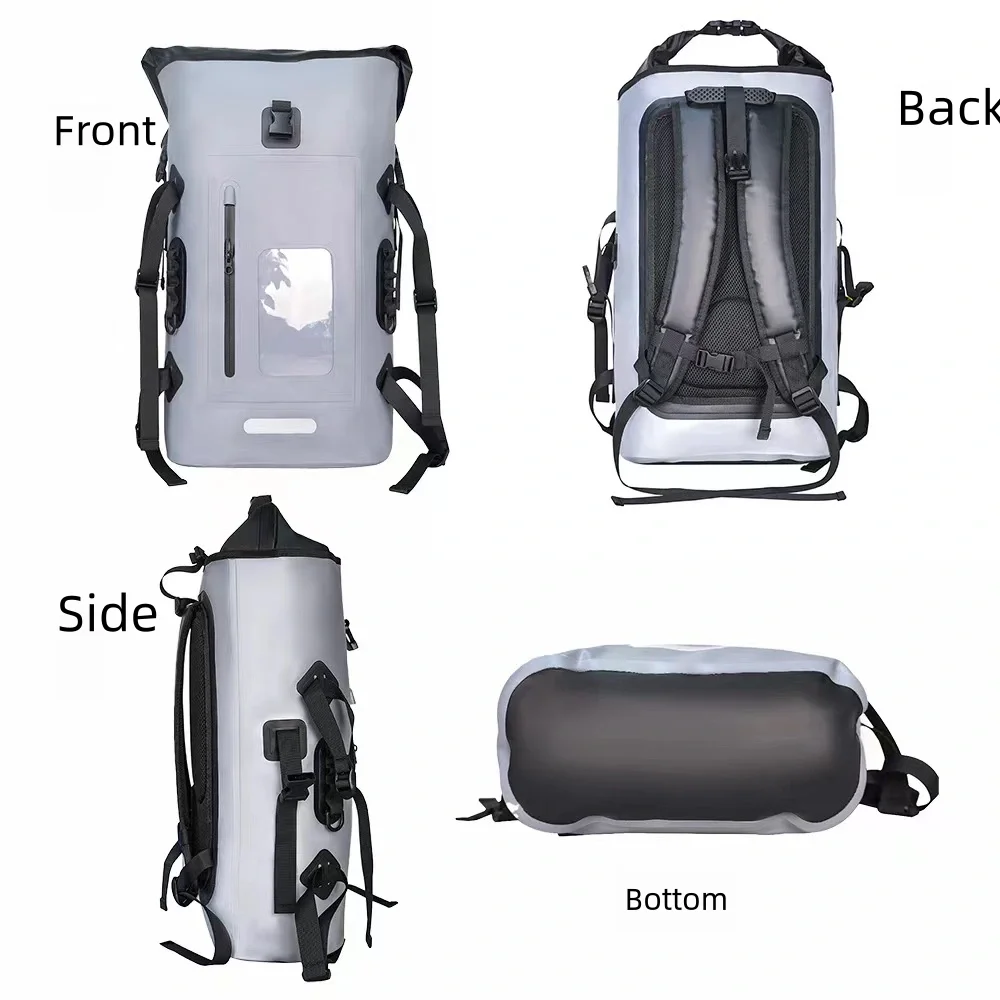 32L Waterproof Drift Bag PVC Camping Bag Swimming Backpack Ultralight Drifting Clothes Storage Bag Floating Snorkeling Backpac