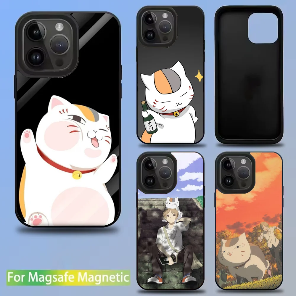 

Sensei Natsume yuujinchou Nyanko Phone Case For IPhone 16 15 14 13 12 11 Pro Mini Max Soft Magnetic Cover