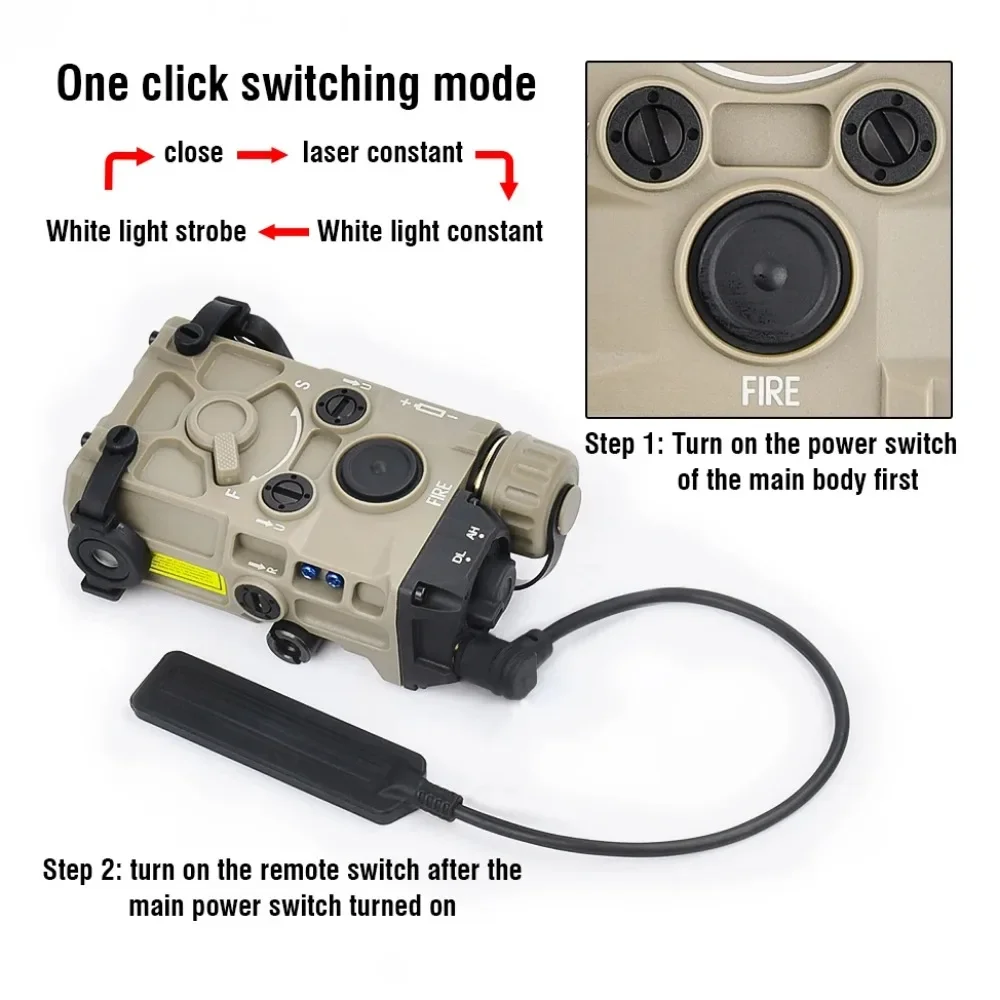 التكتيكية OGL النايلون البلاستيك نسخة أحمر أخضر أزرق مؤشر الليزر LED ستروب مصباح يدوي لسلاح الصيد الادسنس بندقية الخفيفة