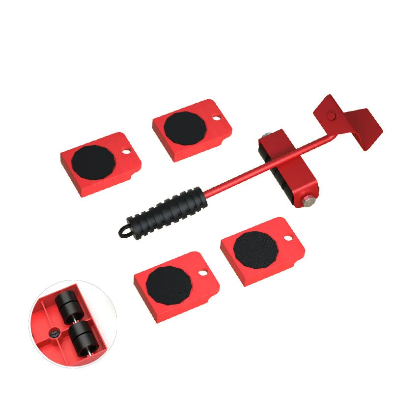 Heavy Duty Furniture Mover Tool Bed Moving Roller with Bar Furniture Mover Lifter with Wheel For Carrying Moving Transport Tool