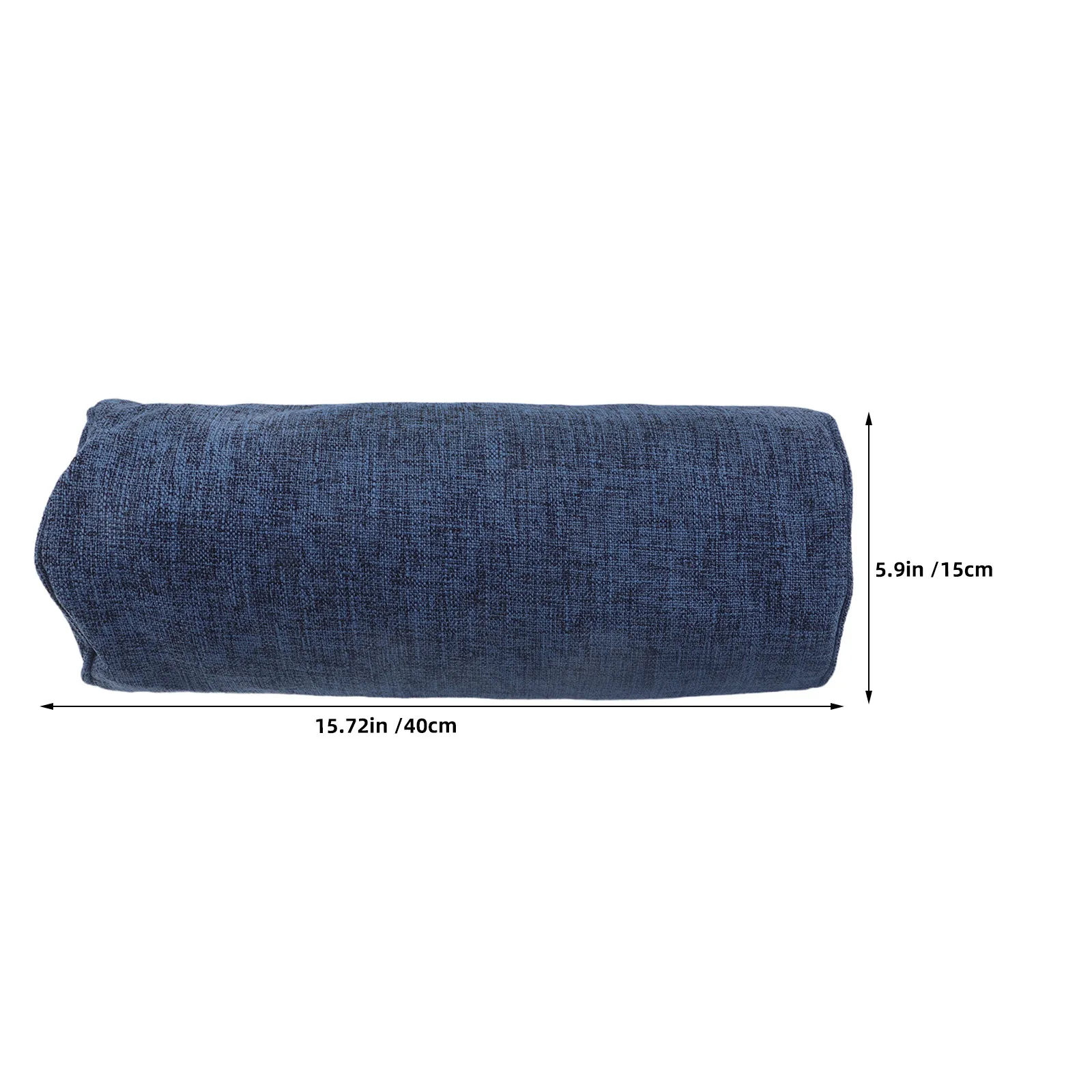2Pcs Neck Roll Pillow Cover Zipper Round Cylinder Cushion Cover Cotton Linen Pillowcase Breathable Washable for Bedroom Office