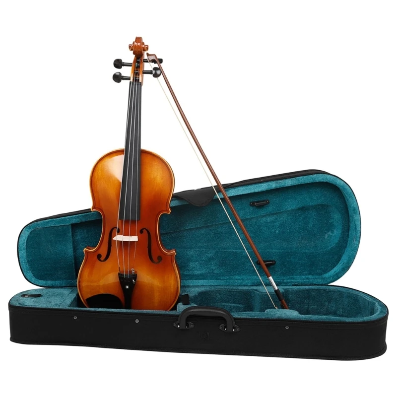 11UE Spruce Viola with Bow and Carrying Case Stringed Instrument 16 Inch Viola Replacement Kits for Beginners Students