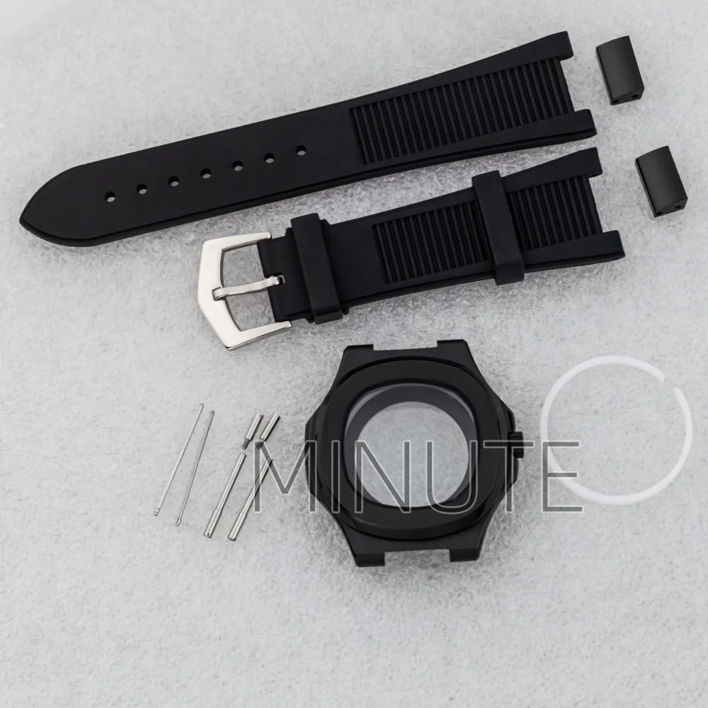 

Fit for NAUTILUS Series Watches NH35 Watch Case Rubber Strap for NH34 NH36 NH38 Movement 10BAR Waterproof 316L MOD Accessories