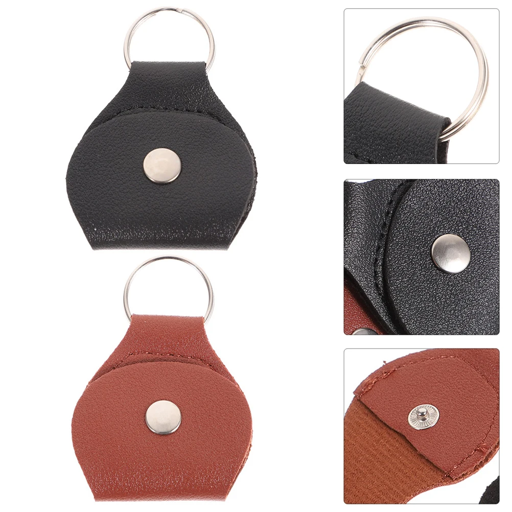 

4 Pcs Pick Bag Guitar Keychain Parts Storage Convenient Plectrum Electric Holder Carry