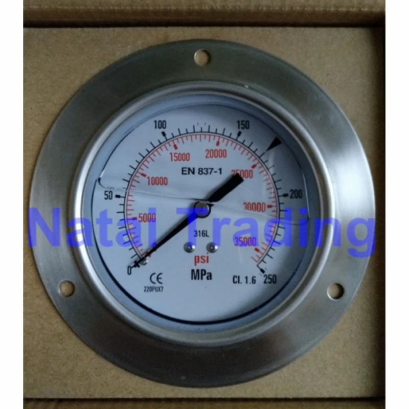 Free Shipping! 250Mpa M20X1.5 Filling Silicone Oil High Pressure Meter 35000psi Fuel System Hydraulic Gauge