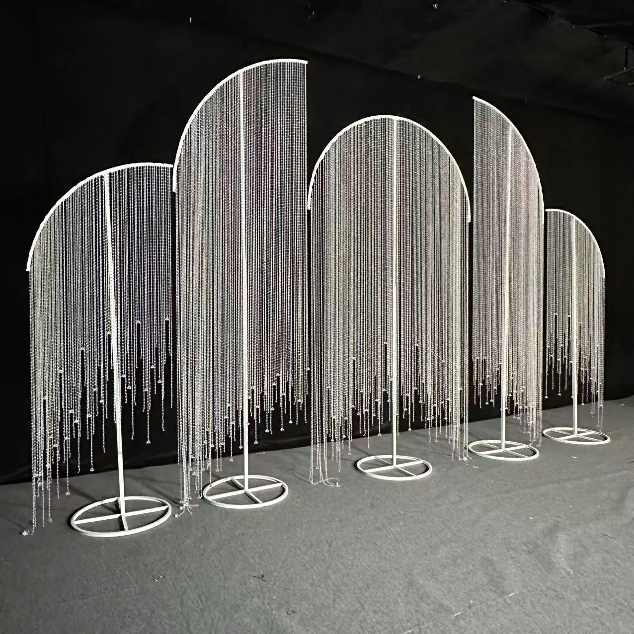 5pcs Acrylic Bead Curtain Decoration, Stage Background Decoration, Wedding Hall, Road Guide, Scene Arrangement