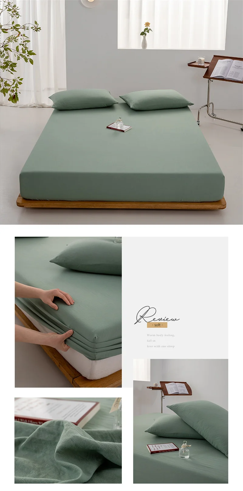 Soft Cotton Fitted Sheet Single Double King Queen Size Mattress Cover with Elastic Band Bed Sheet Bed Linens 100/120/150/180/200