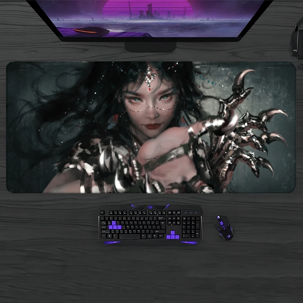 

Anime GhostBlade Mouse Pad Gamer Pc Gaming Accessories Rubber Mat XXL Deskmat Mats Keyboard Cabinet Mause Laptops