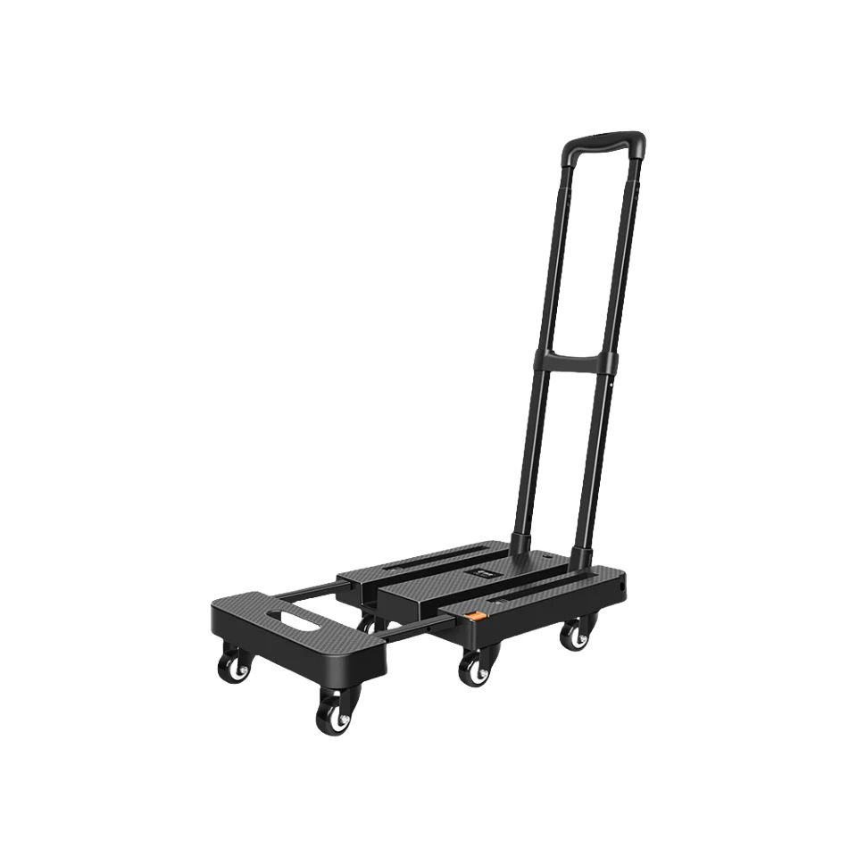 

Lightweight 70*42 200kg Foldable Trolley Hand-Pulled Courier Trailer-Pulling Tool Platform Four-Wheel OEM Customizable Plastic