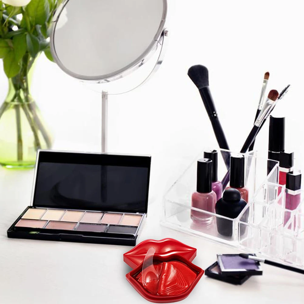 20 Stück Gel-Maske, Kirschextrakt, feuchtigkeitsspendend, beruhigend, nicht gewebt, Anti-Werkzeugmasken, Lippenpolster, Schlafmaske, Lippenbalsam