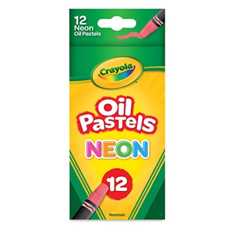 

Oil Pastels, Assorted Neon Colors, Gift for and Adults, 12 Count