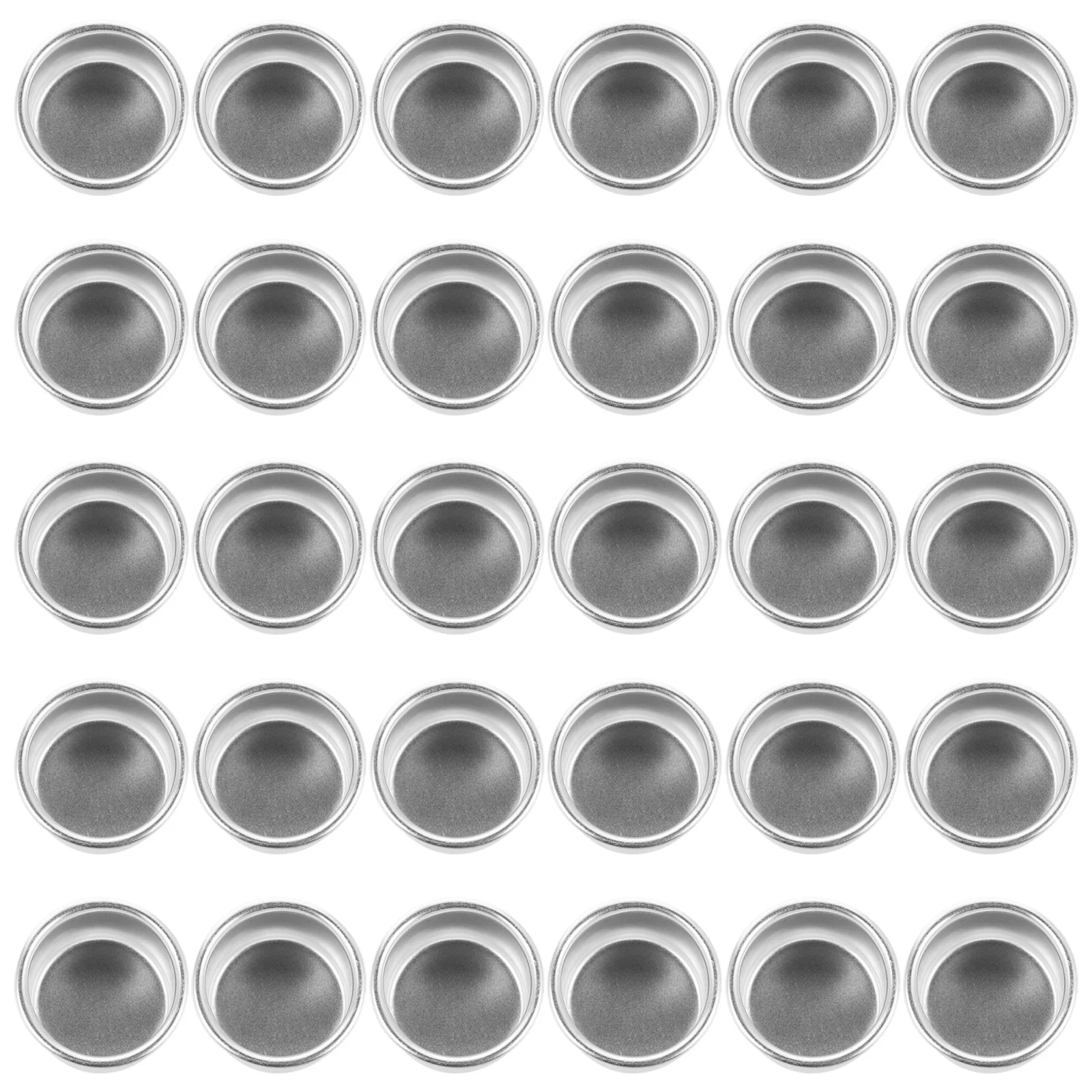 

30Pcs Metal Holders Aluminum Cups for Pillar Candles Stand Base Drip Protectors Catchers Centerpiece Table Decor