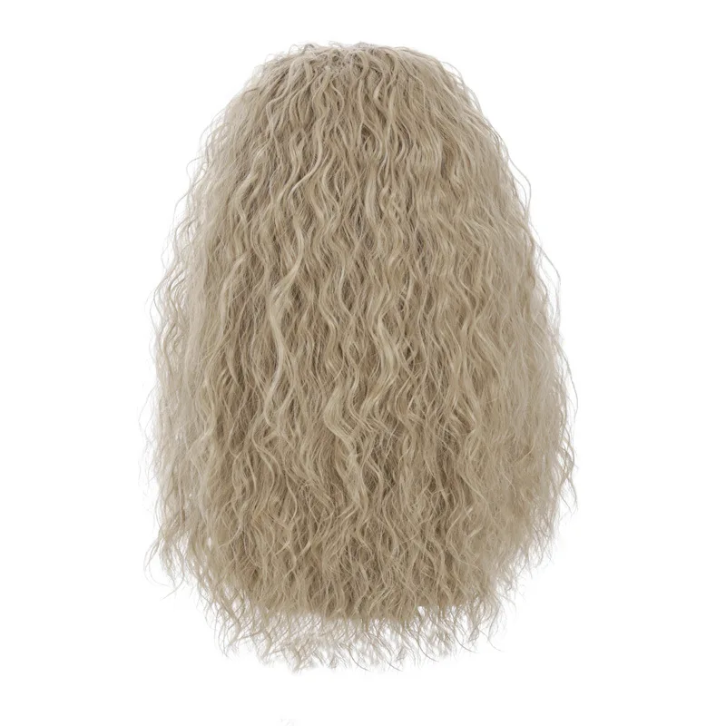 トール シャンパンウィッグ ウェーブのかかった長い髪 男性と女性用 映画のキャラクター ハロウィン マスカレード パーティー 小道具 コスプレ アクセサリー