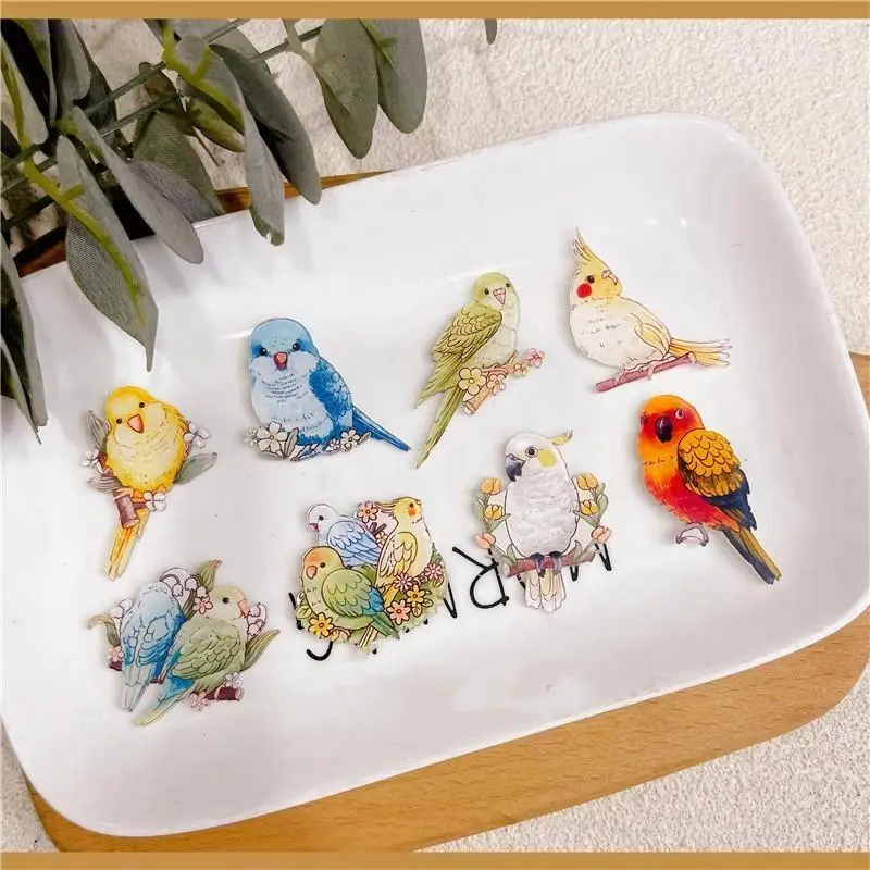 Niedliche Papageien-Kühlschrankmagnete, lustige Cartoon-Vogel-Dekorationsmagnete, 6/12 Stück, wasserdicht, für Küche, Zuhause, Büro, Whiteboard, Schließfach – Detail 5