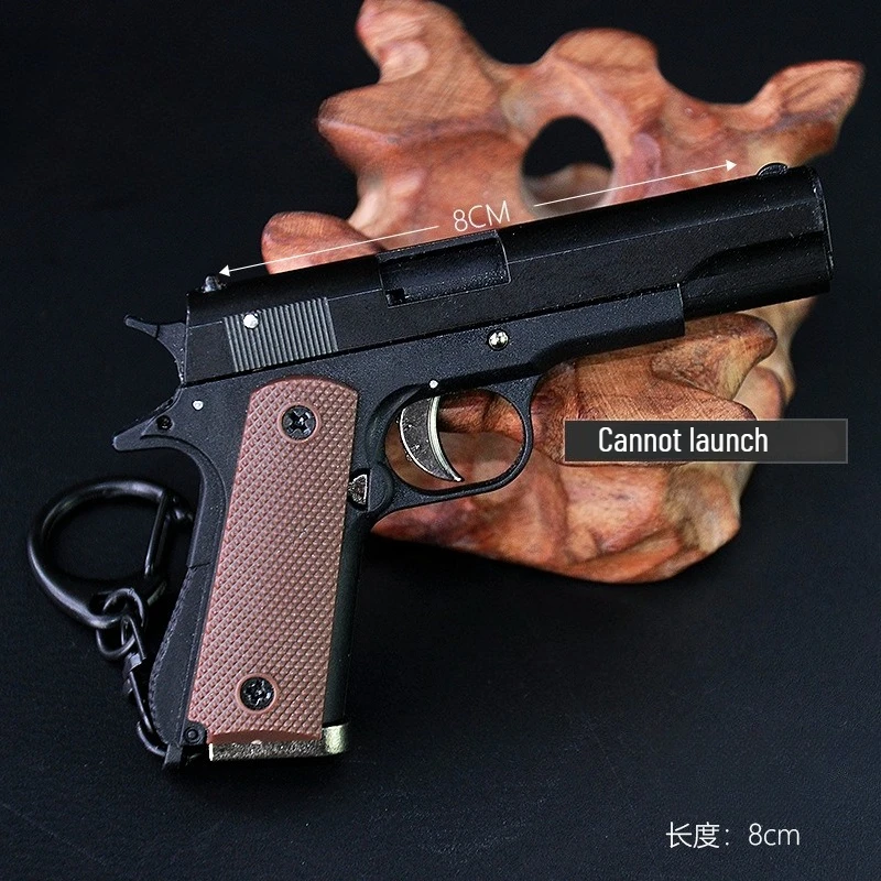 Hot Sale 1911/G34 Disassembled Version Mini Gun Pendant 1:3 Pistol Model Semi-alloy Metal Keychain Toy Family Small Ornaments