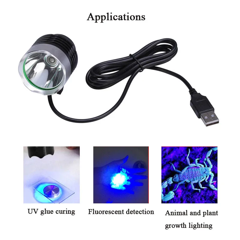 Usb uv esterilizador ultravioleta luz verde óleo cola cura lâmpada secador led ultravioleta luz para esterilização placa de circuito do telefone