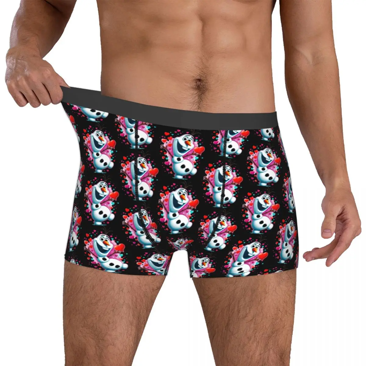 

Custom F-Frozenes Boxer Shorts For Homme 3D Print Olaf Underwear Panties Briefs Soft Underpants
