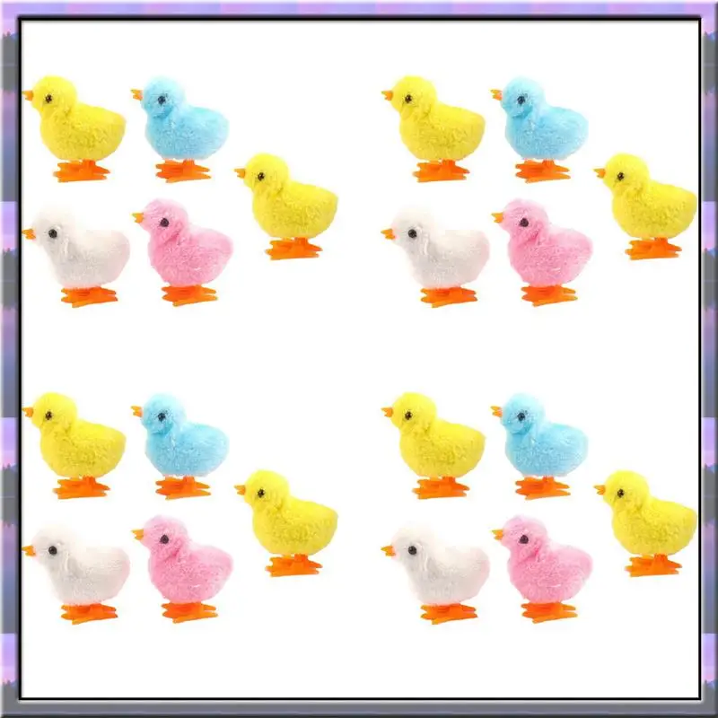 A49U 20 pezzi Pasqua carica pulcino novità pollo che salta bavaglio peluche pulcini bomboniere regalo per bambini ragazze