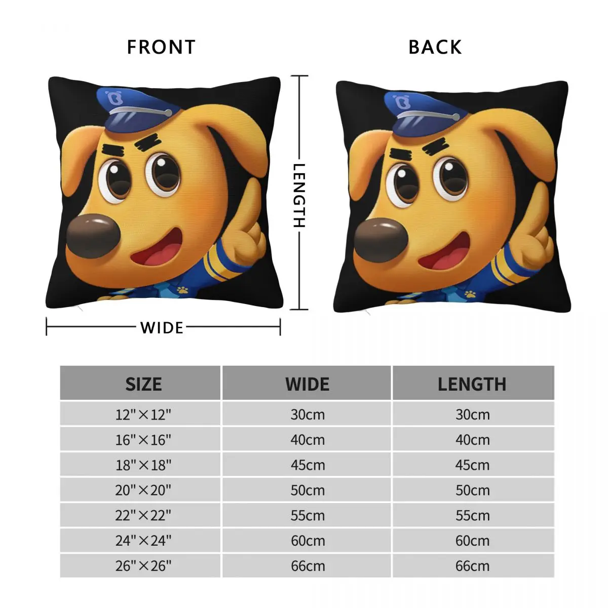 Sheriff Labrador Pillowcase Pillows Cover Cushion Comfort Throw Pillow Sofa Decorative Cushions Used for Home Living Room