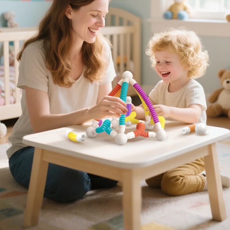 Elastyczne magnetyczne klocki konstrukcyjne dla dzieci, zestaw magnetyczny do tworzenia, magnesy, konstruktor, zabawki do składania dla dziewczynek i chłopców.