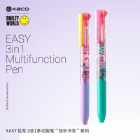 KACO SMILEYWORLD Multifunction Gel Pen,3in1 Black/Red Pen/Mechanical Pencil 0.5mm Stationery canetas,For Daily Record Write