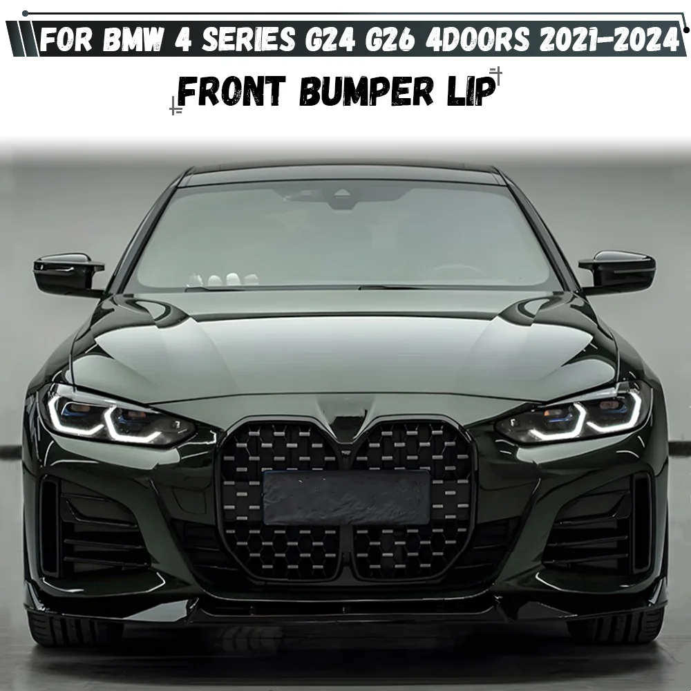 

For BMW 4 Series G24 G26 420i 430i i4 M50 M Sport Gran Coupe 4Doors 2021-2024 Car Front Bumper Spoiler Lip Splitter Diffuser