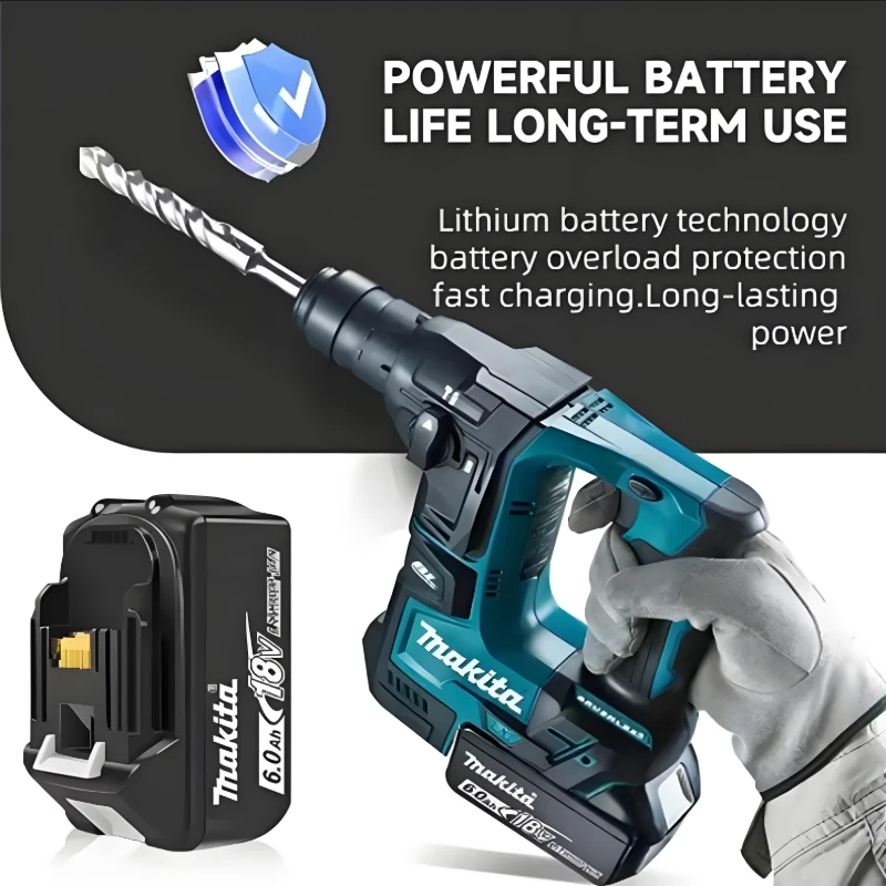 🍉 ماكيتا بطارية ليثيوم قابلة للشحن 18 فولت 6000 مللي أمبير الأصلي ماكيتا أداة بطارية BL1860 BL1850 DC18RC شاحن بطارية 18 فولت 🍉