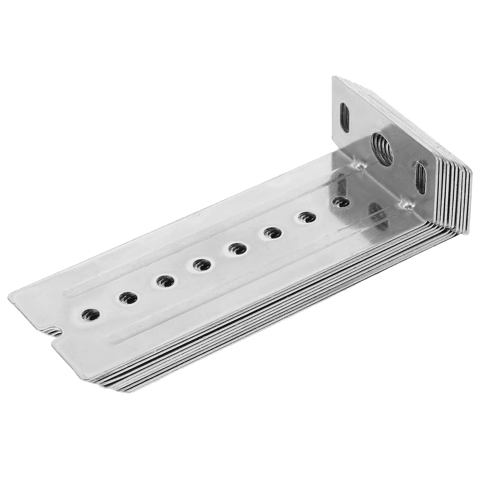 

10Pcs Drawer Slide Rear Mount Brackets -Shaped Connector for Cabinet Desk Storage Slide Rail Assembly Accessories