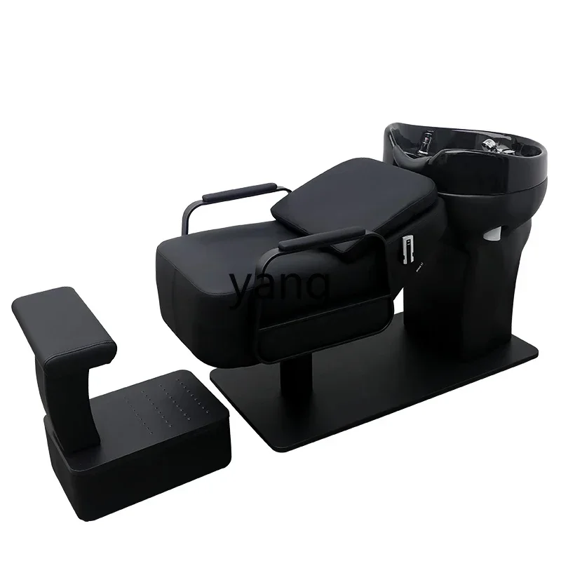 LTT barber shop shampoo bed hair salon special electric half lying flush bed hair salon fiberglass ceramic basin