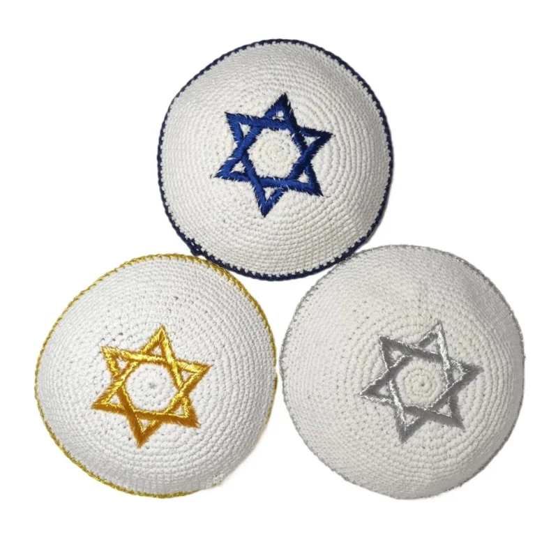 

KIPPAH израильские еврейские мужские и женские молитвенные шляпы Иерусалимская шляпа звезда белая