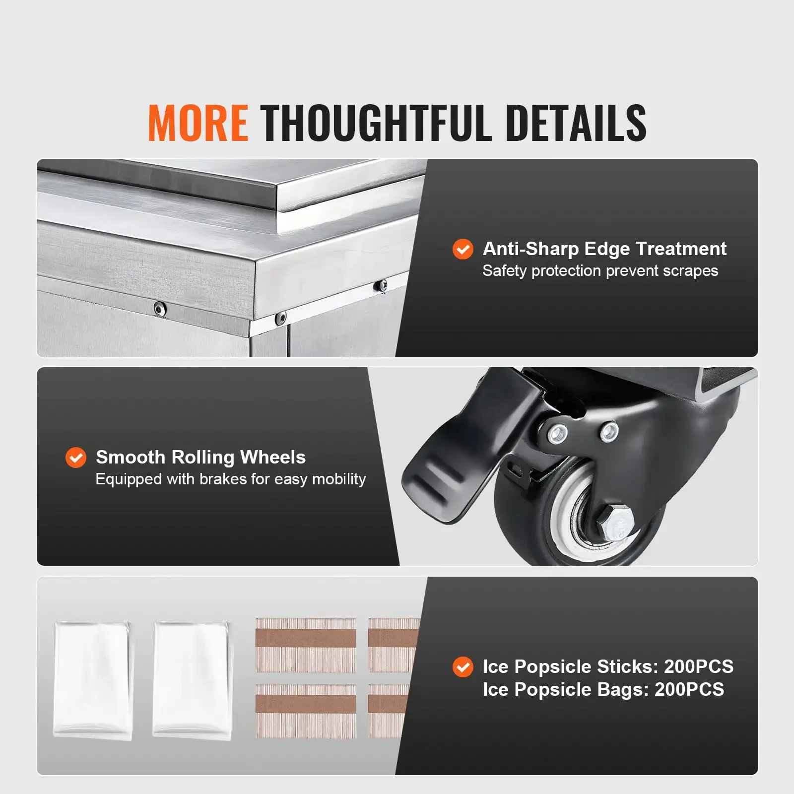 Commercial Popsicle Machine Single Mould Set - 40 PCS Ice Pops Lolly Maker