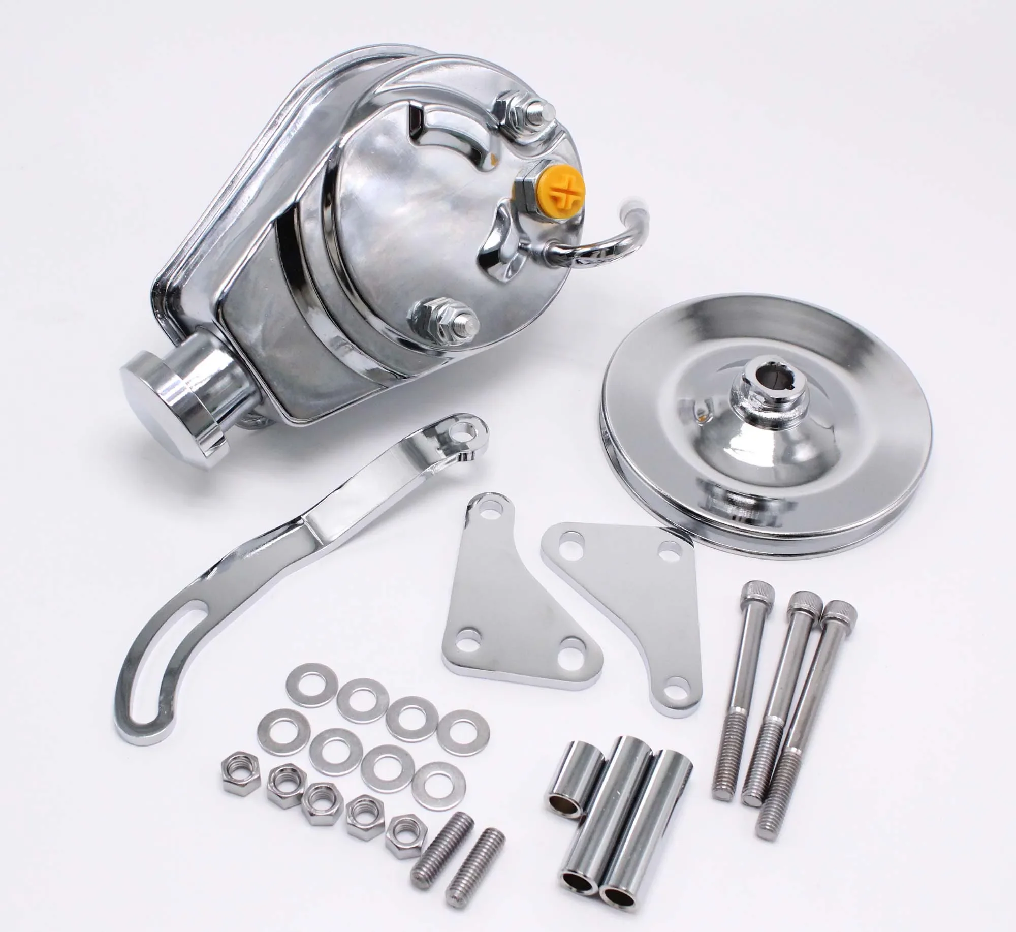 Peiqi مناسبة لـ SB شيفروليه كروم ساجيناو توجيه الطاقة P قوس ومجموعة البكرة SBC 350 400 305 K2000C + K3129 + K8948 VA552