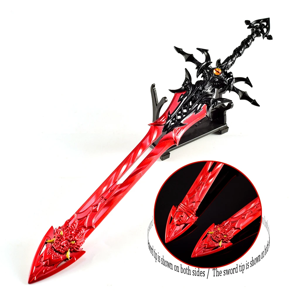 30cm Soul Land Seven Killing Sword Shura Demon Sword Ornament Toys Anime Peripherals All Metal Knife Toy Crafts Gifts Collection