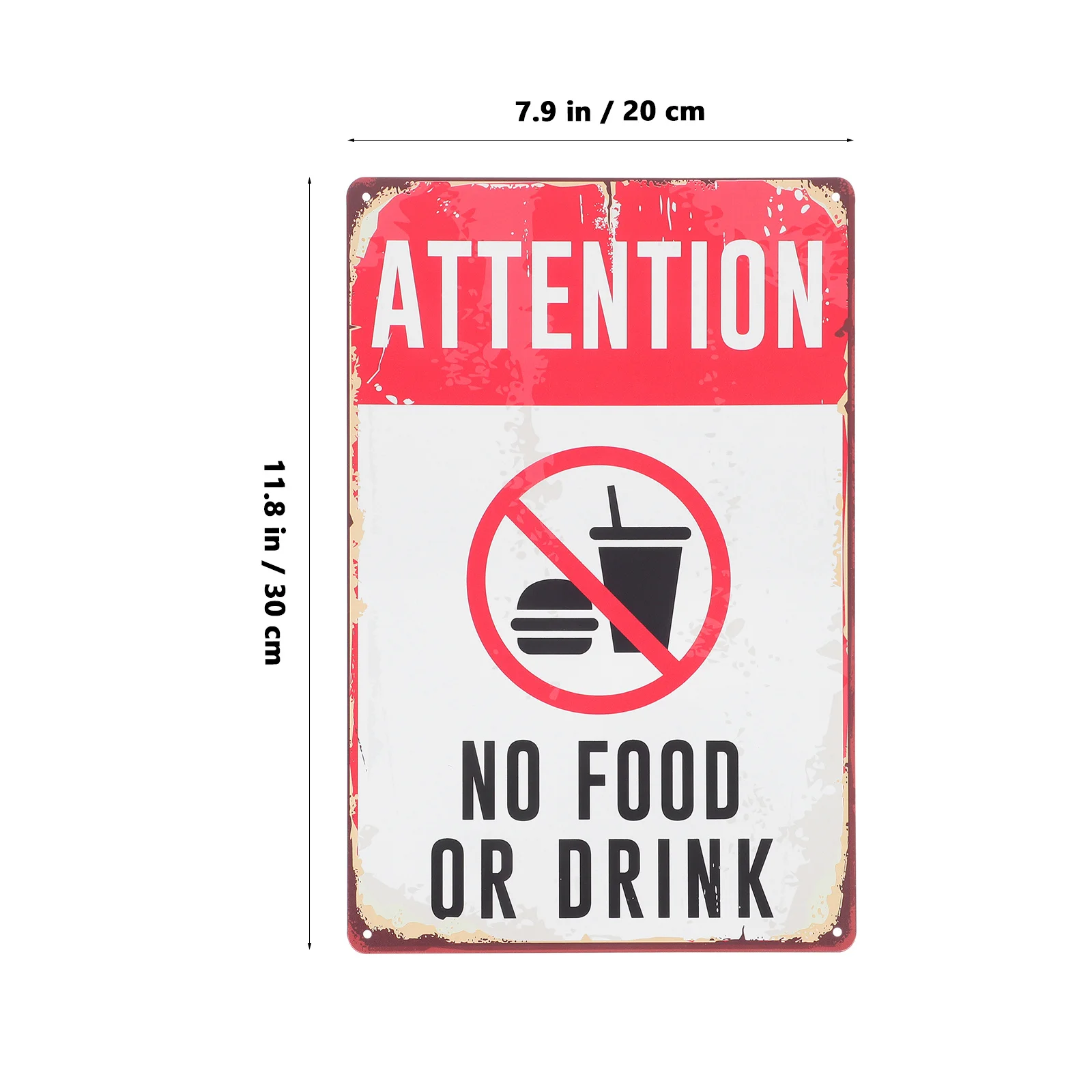 2 pezzi Segnali di avvertimento senza cibo o bevande Adesivi di sicurezza durevoli per officina Laboratorio Biblioteca Ufficio Avviso visivo spaziale commerciale