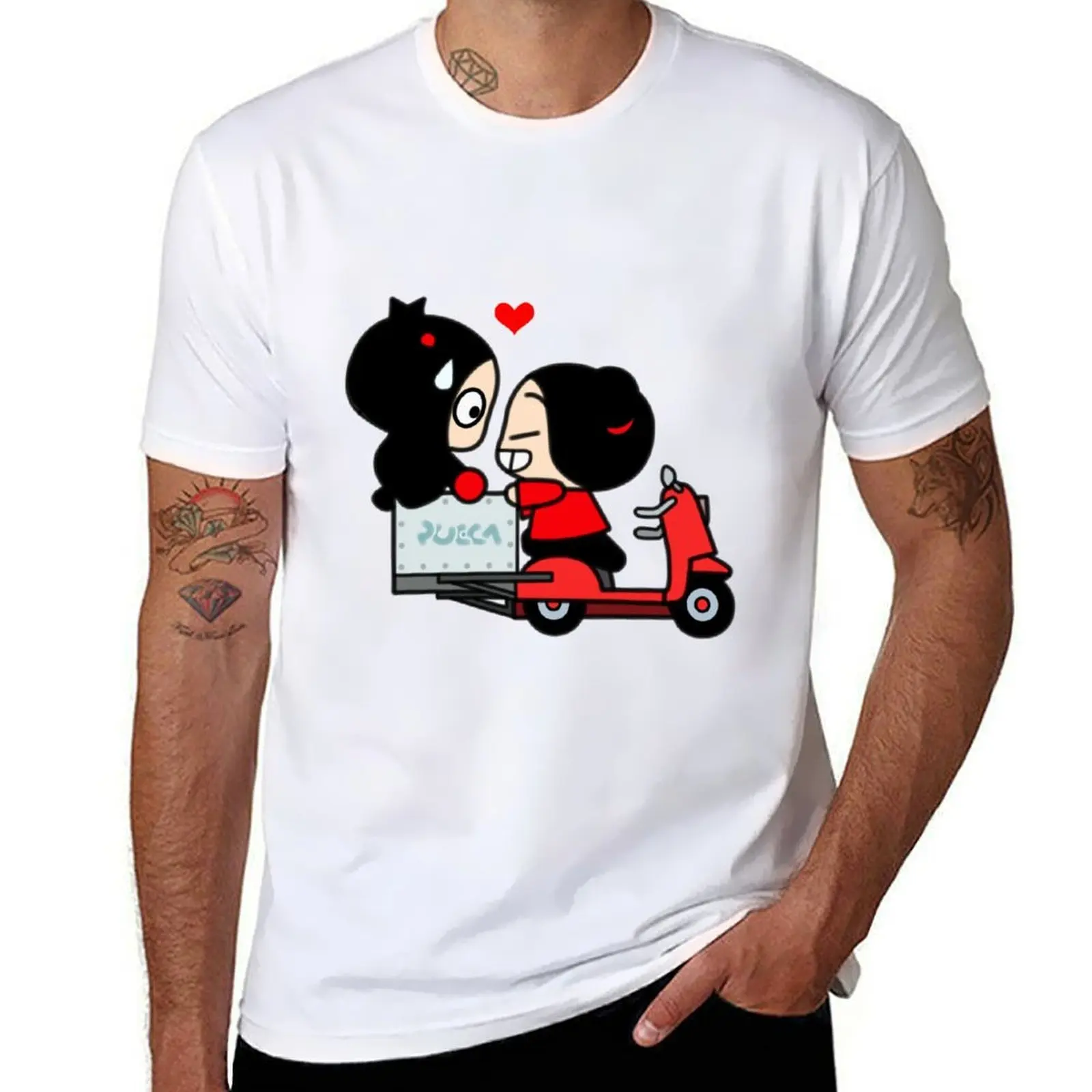 

Pucca X Garu (Scooter) T-Shirt man tshirt funny t shirts man T-Shirt