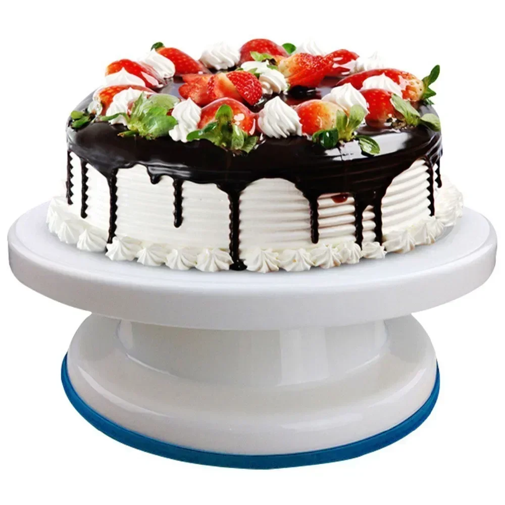 Plastic Cake Turntable Rotating Cake Plastic Dough Knife Decorating 10 Inch Cream Cakes Stand Cake Rotary Table